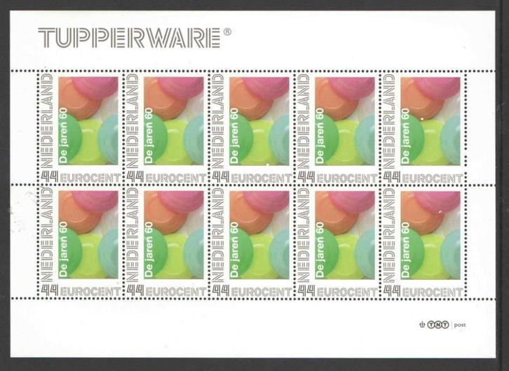 Nostalgie op postzegels Jaren '60: Tupperware, Postzegels en Munten, Postzegels | Nederland, Postfris, Na 1940, Ophalen of Verzenden