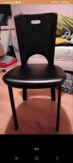Te koop 4 stuks leren stoelen, Ophalen of Verzenden, Zo goed als nieuw, Zwart