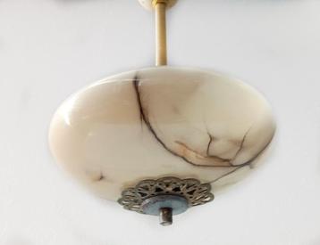 Vintage hanglampje gemarmerd glas beschikbaar voor biedingen