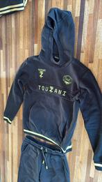 Touzani trainingspak maat 152, zwart neon geel., Ophalen of Verzenden, Zo goed als nieuw