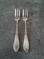 2 Gero Zilmeta lange Gebaksvorken 14 cm. Model 581 Visgraat, Antiek en Kunst, Antiek | Bestek, Ophalen of Verzenden