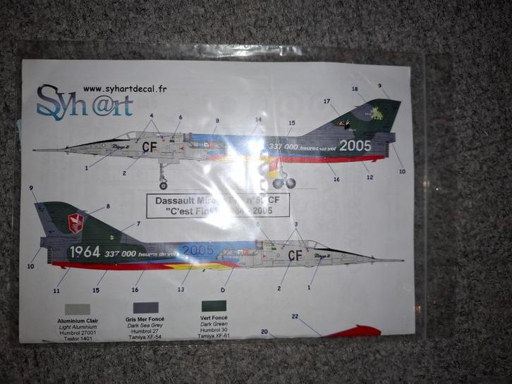 1/72 Syhart decals 72-004 Dassault Mirage IV P, Hobby en Vrije tijd, Modelbouw | Vliegtuigen en Helikopters, Nieuw, Vliegtuig