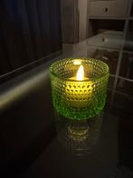 Iittala Kastelhelmi Groen Waxinelicht, Ophalen of Verzenden, Zo goed als nieuw
