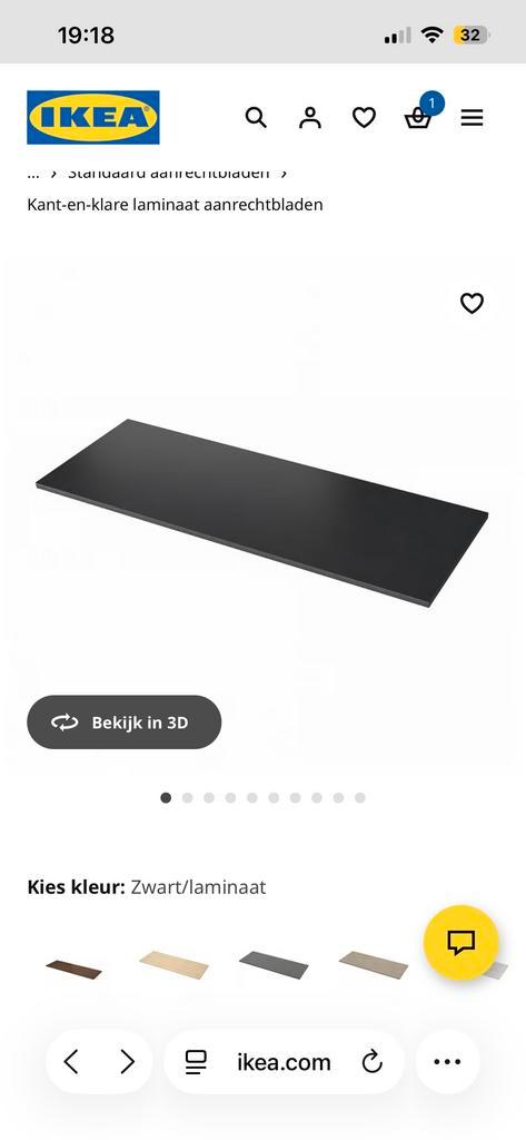 IKEA Ekbacken Keukenblad 186cm, Huis en Inrichting, Keuken | Keukenelementen, Nieuw, Minder dan 100 cm, 150 tot 200 cm, 50 tot 75 cm