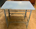 Vintage tafel metaal, werktafel, Ophalen