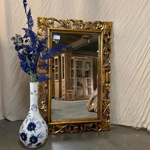 Barok Spiegel - houten lijst - 120 x 80 cm - bij TTM Wonen, Huis en Inrichting, Woonaccessoires | Spiegels, Nieuw, 75 tot 100 cm