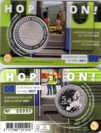 5 Euro Belgie 2021 in BU Coincard - Jaar van het Spoor, Postzegels en Munten, Munten | Europa | Euromunten, Verzenden, België