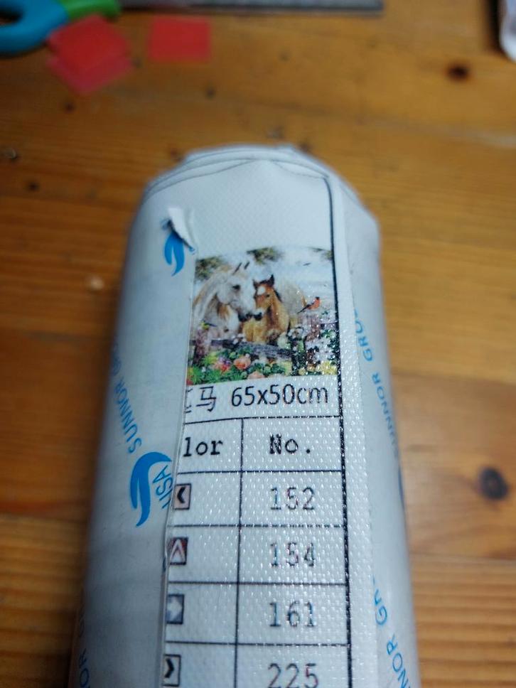 Diamond painting- Paarden 65x50cm, Hobby en Vrije tijd, Schilderen, Nieuw, Schilderen op nummer, Ophalen