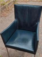 Bert Plantagie eetkamerstoelen - echt leer, 6 stuks zwart, Huis en Inrichting, Stoelen, Zwart, Leer, Ophalen of Verzenden, Zo goed als nieuw