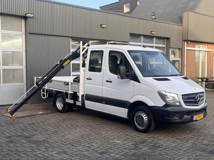 Mercedes-Benz Sprinter 513cdi 130pk DC Laadkraan Hiab 017T A, Auto's, Bestelauto's, Bedrijf, Te koop, Airconditioning, Centrale vergrendeling