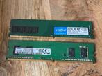 2x 4GB DDR4 2400mhz, Computers en Software, RAM geheugen, DDR4, Ophalen of Verzenden, Zo goed als nieuw, Desktop