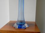 Art deco Hoge Vaas blauw/transparant, Antiek en Kunst, Ophalen of Verzenden