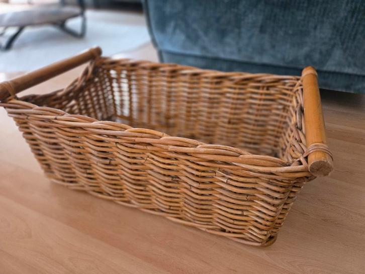 Rieten Mand - 60x35x25 cm, Huis en Inrichting, Woonaccessoires | Kisten, Gebruikt, Minder dan 50 cm, Minder dan 50 cm, 50 tot 100 cm