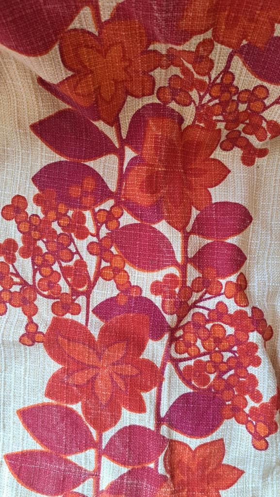 Vintage  retro Gordijn origineel, Huis en Inrichting, Stoffering | Gordijnen en Lamellen, Gebruikt, 200 cm of meer, 150 tot 200 cm