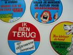 sticker oud Strip retro kermis hond klein moeder retro 4x, Verzenden, Zo goed als nieuw, Bedrijf of Vereniging