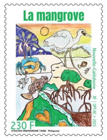 Jaar 2025 Nieuw-Caledonië. La mangrove. beschikbaar voor biedingen