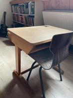 Vintage Schooltafel met Stoel, Huis en Inrichting, Ophalen, Gebruikt, Bureau