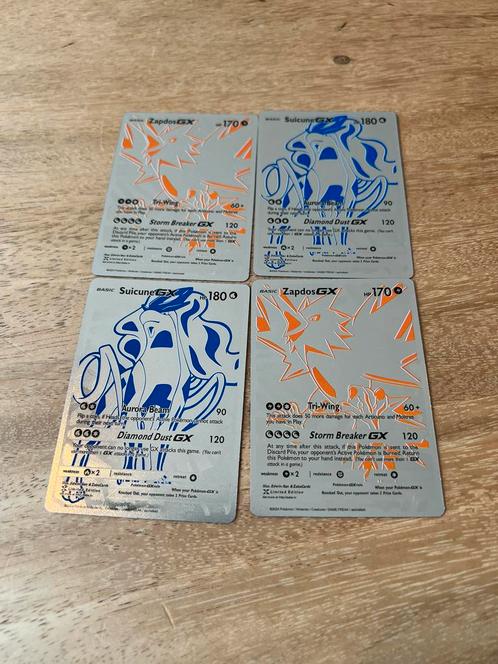 Pokémon GX Zilver Set - 4 Kaarten, Hobby en Vrije tijd, Verzamelkaartspellen | Pokémon, Zo goed als nieuw, Meerdere kaarten, Foil