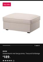 IKEA Kivik Voetenbank - Beige, Gebruikt, Ophalen of Verzenden, 75 tot 100 cm, Stof
