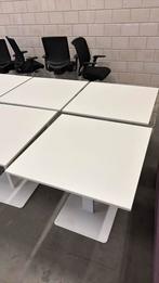 6x Witte Kantoor/Lunch Tafels Vergadertafels/bureautafels, Ophalen, 50 tot 100 cm, Vierkant, Zo goed als nieuw