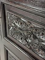 Boekenkast wandkast Frans antiek Fleur de Lis zwart, Huis en Inrichting, Kasten | Wandmeubels, Ophalen, Gebruikt, 25 tot 50 cm