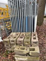 23 bouwhekken, 23 betonnen voeten en veel klemmen, Ophalen, Gebruikt, IJzer, Overige typen