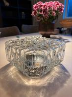 Vintage Glazen Plafondlamp vierkant plafonniere, Ophalen of Verzenden, Gebruikt, Glas