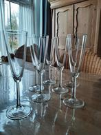 LEERDAM - 7  PROSECCO / CHAMPAGNE GLAZEN - ( BROCANT ), Ophalen of Verzenden, Zo goed als nieuw, Effen, Overige materialen