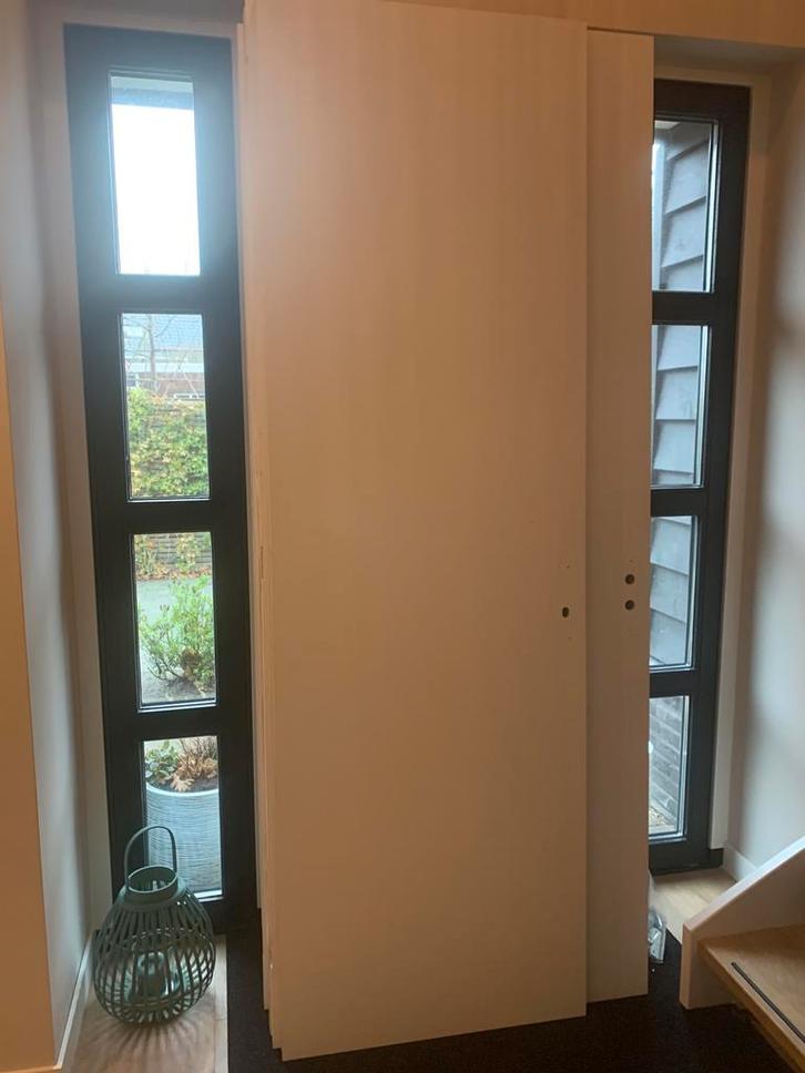 8x Binnendeuren (board) stomp, mat wit, Doe-het-zelf en Verbouw, Deuren en Horren, Gebruikt, Binnendeur, 215 cm of meer, 80 tot 100 cm