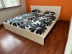 Tweepersoons bed met elektrische lattenbodem - wit, Ophalen, Gebruikt, Wit, Tweepersoons