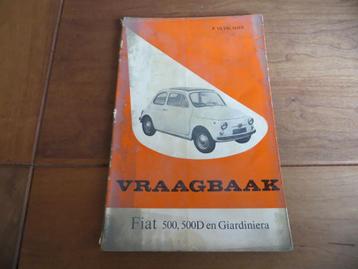 Vraagbaak Fiat 500, 500 Sport, 500D, 500 Giardiniera af 1957