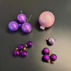 Kerstballen van glas roze,lila en paars., Diversen, Kerst, Ophalen of Verzenden, Zo goed als nieuw