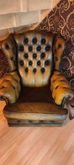 Groene Chesterfield Stoel  - Ede, Ophalen, Gebruikt, 75 tot 100 cm, 50 tot 75 cm