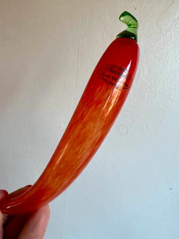 Vintage Zweeds Gudhjem Rode Peper Glasobject P. Bastrup beschikbaar voor biedingen