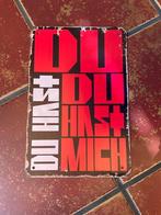 Metalen bord -Du Du Hast Du Hast Mich Rammstein ca 30 x 20, Verzamelen, Muziek, Artiesten en Beroemdheden, Nieuw, Ophalen of Verzenden
