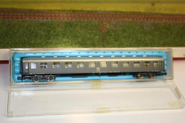 FS 1e klas rijtuig met verlichting, Hobby en Vrije tijd, Modeltreinen | N-Spoor, Gebruikt, Wagon, Gelijkstroom, Overige merken