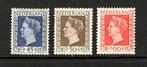 595 nvph 487-489 koningin wilhelmina1947 postfris zie scans., Postzegels en Munten, Postzegels | Nederland, Ophalen of Verzenden