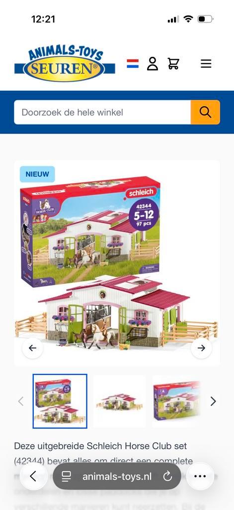 Schleich Horse Club Paardenstal 42344, Kinderen en Baby's, Speelgoed | Overig, Nieuw, Jongen of Meisje, Ophalen of Verzenden