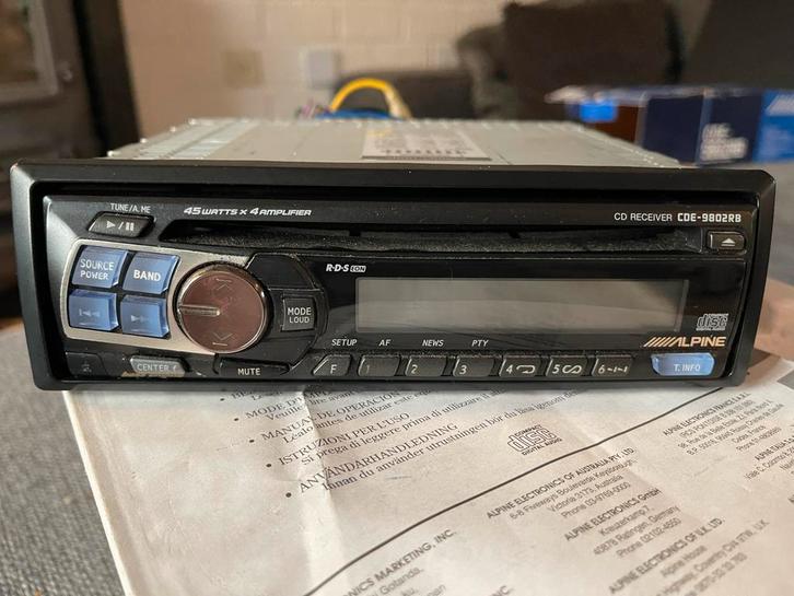 Alpine CDE-9802RB Autoradio CD Speler, Auto diversen, Autoradio's, Gebruikt, Ophalen