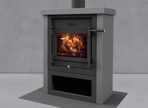 Jacobus 9 kwadraat beton Grijs Demo model, Huis en Inrichting, Haarden, Nieuw, Houthaard, Ophalen of Verzenden