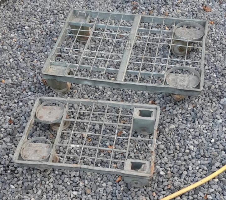 2x verhuiswagentjes / transportwagentjes, Doe-het-zelf en Verbouw, Transportwagens, Gebruikt, Transportkar, Minder dan 60 liter