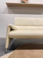 Als nieuw Leolux Felizia Bank 2,5 Zits Fauteuil Senso Egret, Huis en Inrichting, Banken | Bankstellen, Leolux, Driepersoons, 75 tot 100 cm