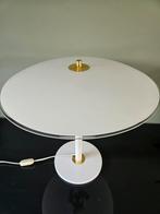 Ikea Solist vintage tafellamp, messing, wit metaal, wit glas, Huis en Inrichting, Ophalen, Gebruikt, Glas, Minder dan 50 cm