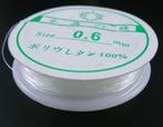 10 x rol transparant nylon elastiek 0.6m, Verzenden, Nieuw, Draad