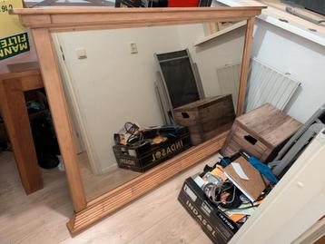 Eiken houten spiegel. ( Met Rookglas )  beschikbaar voor biedingen