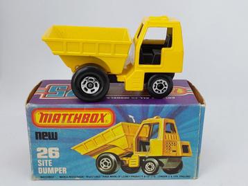 SITE DUMPER MATCHBOX No26 UIT 1976 ONBESPEELD MET DOOSJE, GE beschikbaar voor biedingen