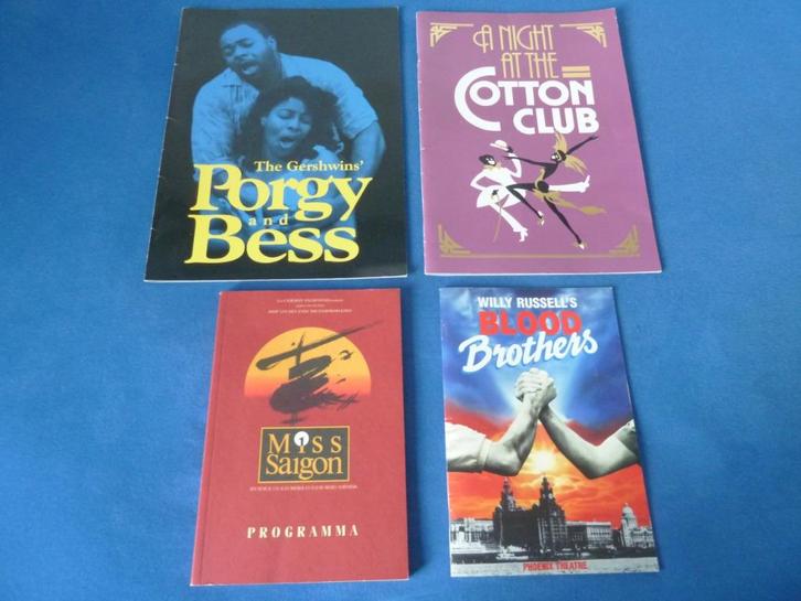 musical programmaboekjes o.a. Cotton Club, Porgy and Bess, Verzamelen, Muziek, Artiesten en Beroemdheden, Zo goed als nieuw, Boek, Tijdschrift of Artikel
