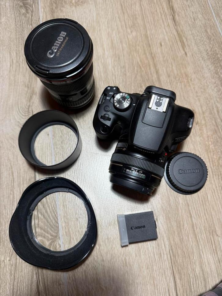 Canon EOS 2000D Set met 17-40mm en 50mm lenzen, Audio, Tv en Foto, Fotocamera's Digitaal, Gebruikt, Spiegelreflex, Canon, Minder dan 4 keer