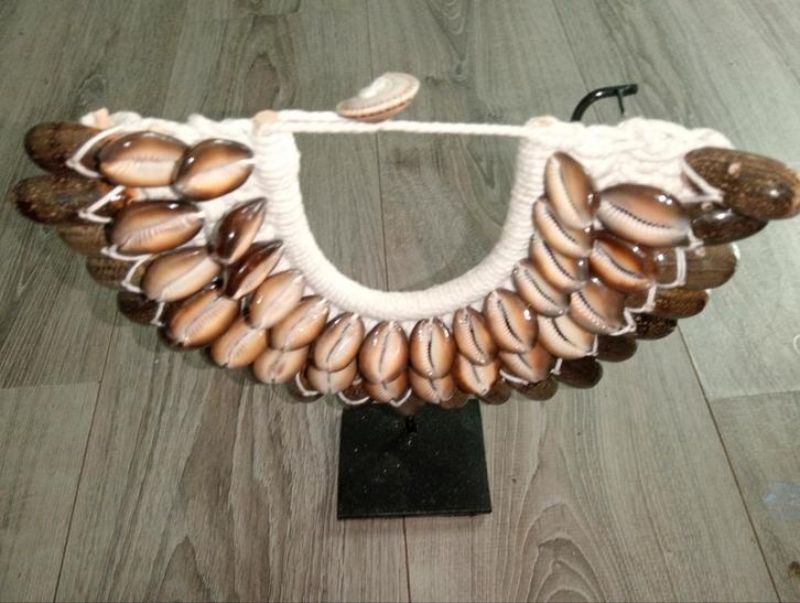 Schelpen Ketting - Shell necklace, tribe, Sieraden, Tassen en Uiterlijk, Kettingen, Nieuw, Overige materialen, Beige, Met hanger