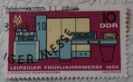 DDR Postzegel Leipzig 1966 - Elektronische Lochkartenrechner, Postzegels en Munten, Postzegels | Volle albums en Verzamelingen